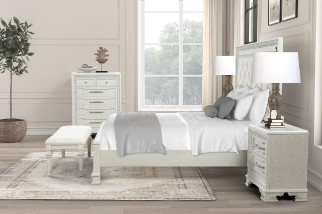 Stella Mia E.King & Queen Bed White & White - 3 Bros Warehouse