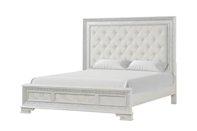 Stella Mia E.King & Queen Bed White & White - 3 Bros Warehouse