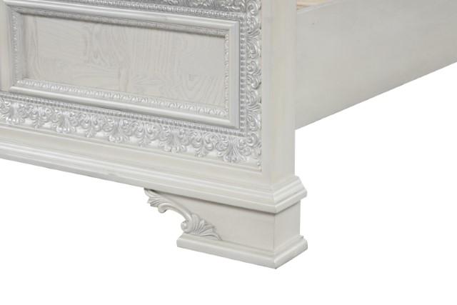 Stella Mia E.King & Queen Bed White & White - 3 Bros Warehouse