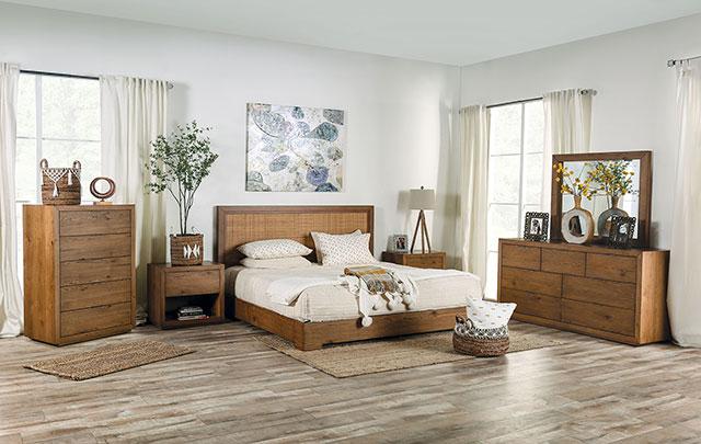 LEIRVIK Mirror, Light Walnut - 3 Bros Warehouse