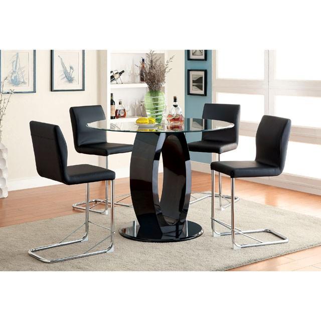 LODIA II Black Counter Ht. Chair - 3 Bros Warehouse