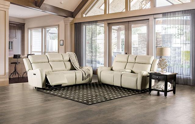 Barclay Power Loveseat Beige - 3 Bros Warehouse