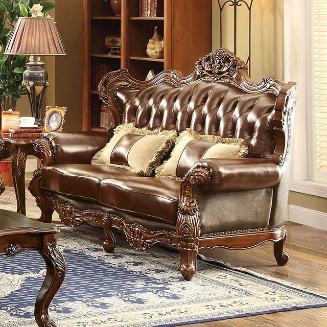 Jericho Brown/Dark Oak Love Seat image