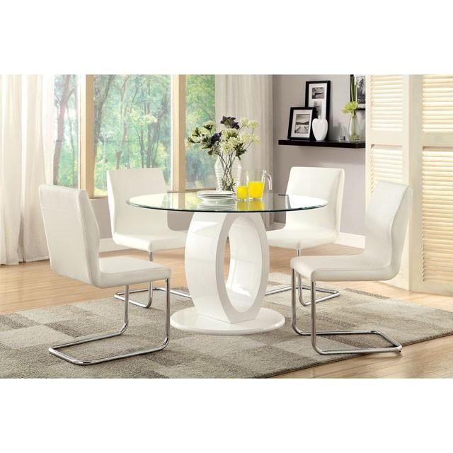LODIA I White Side Chair - 3 Bros Warehouse