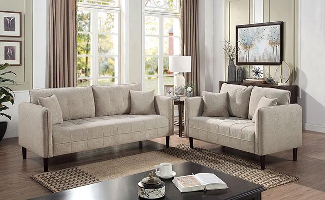 LYNDA Sofa w/ Pillows, Light Gray - 3 Bros Warehouse