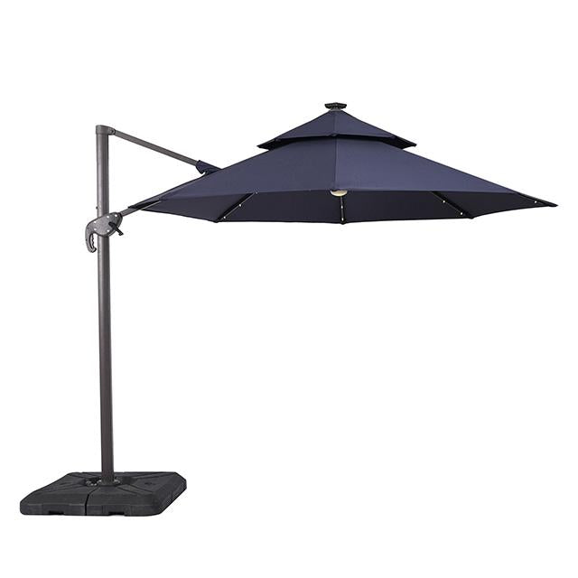 Nuti 10 Ft Round Umbrella w/ LED Light + 37" Large Base - 3 Bros Warehouse