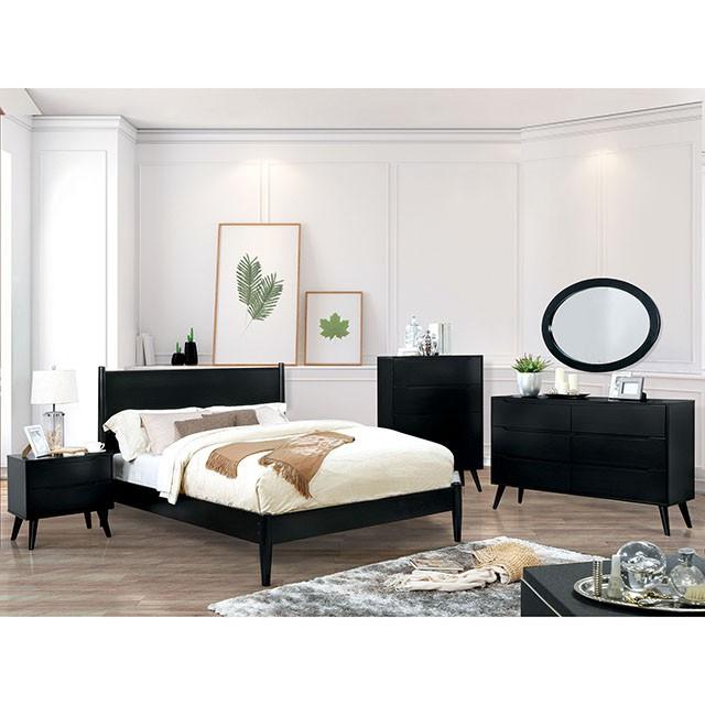 LENNART II Black & White Cal.King, E.King, Full, Queen, Twin Bed - 3 Bros Warehouse