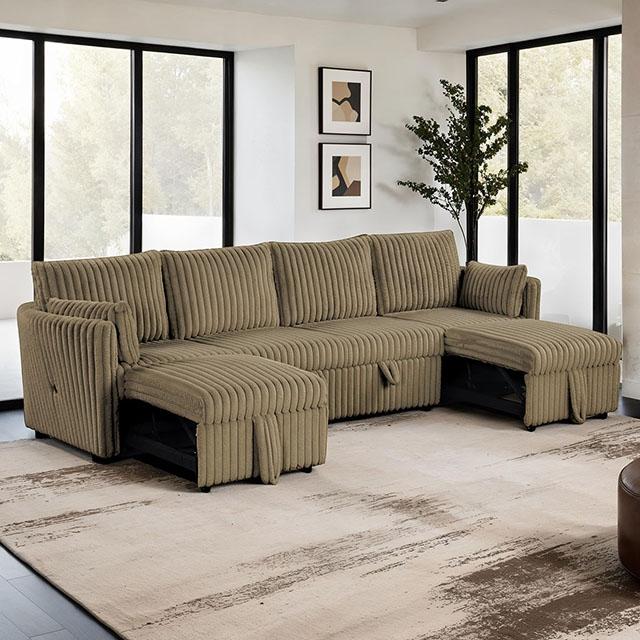 Denholme U-Sectional w/ Pull Out - 3 Bros Warehouse