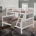 Brookings Twin/Full Bunk Bed White, Brown & Black - 3 Bros Warehouse