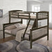 Brookings Twin/Full Bunk Bed White, Brown & Black - 3 Bros Warehouse