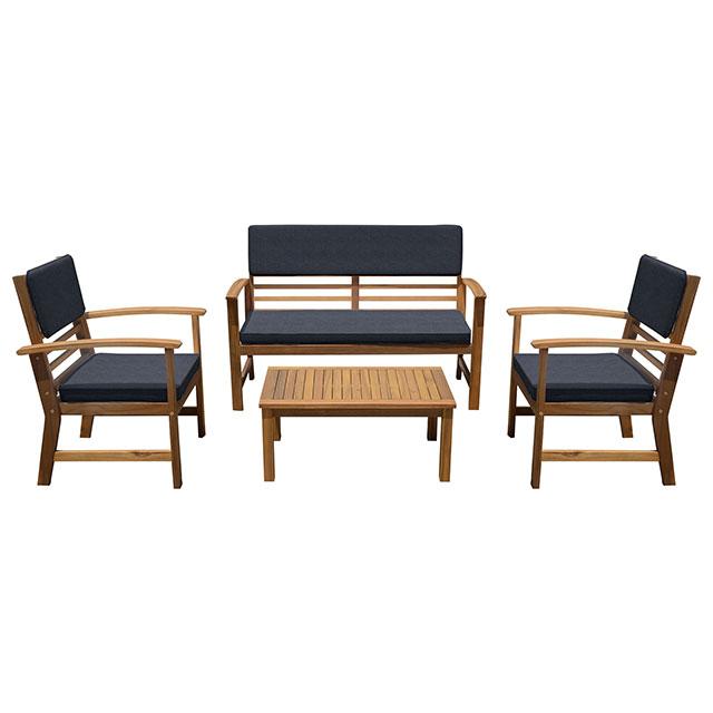 Hana 4 Pc. Patio Set Blue - 3 Bros Warehouse