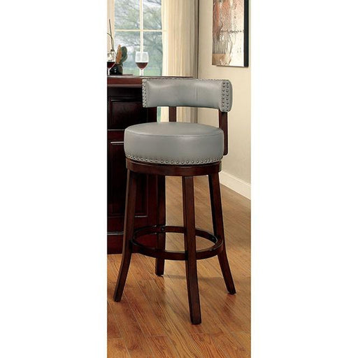 SHIRLEY Dark Oak/Gray 29" Bar Stool image