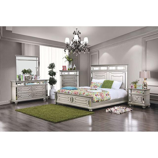 Salamanca Silver Cal.King & Queen Bed - 3 Bros Warehouse