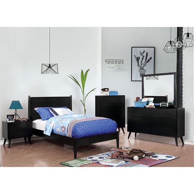 LENNART II Black & White Cal.King, E.King, Full, Queen, Twin Bed - 3 Bros Warehouse