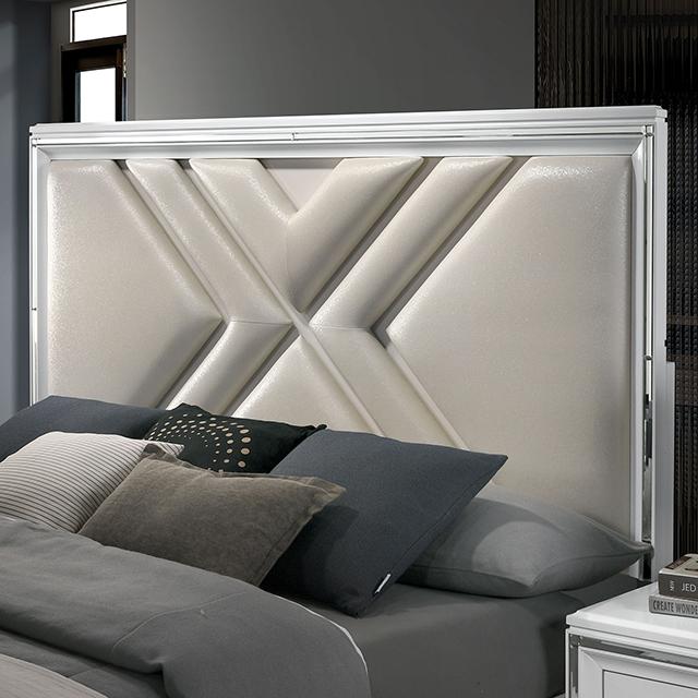 Emmeline Bed Silver & White - 3 Bros Warehouse