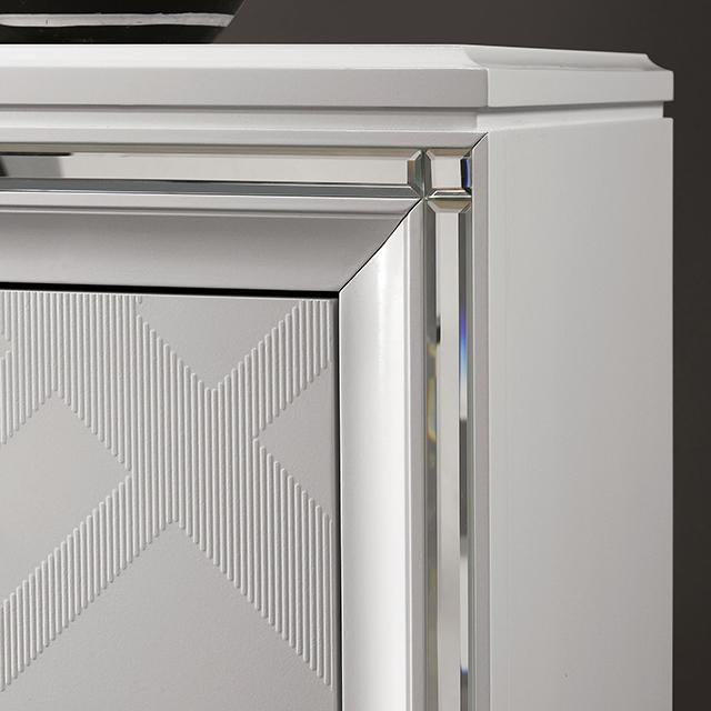 EMMELINE Night Stand w/ USB, White - 3 Bros Warehouse