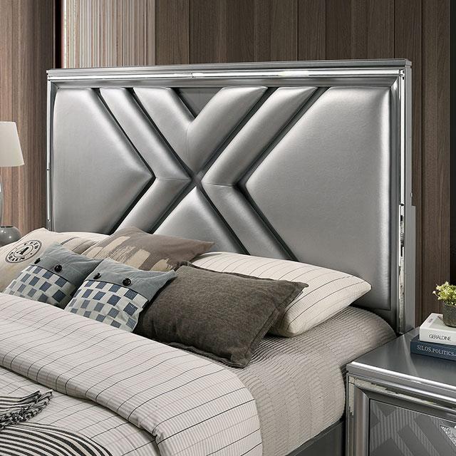 Emmeline Bed Silver & White - 3 Bros Warehouse