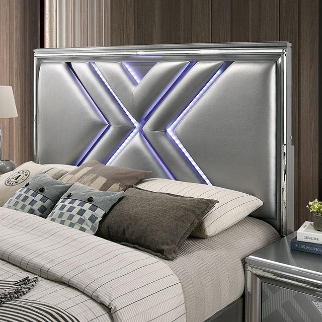 Emmeline Bed Silver & White - 3 Bros Warehouse