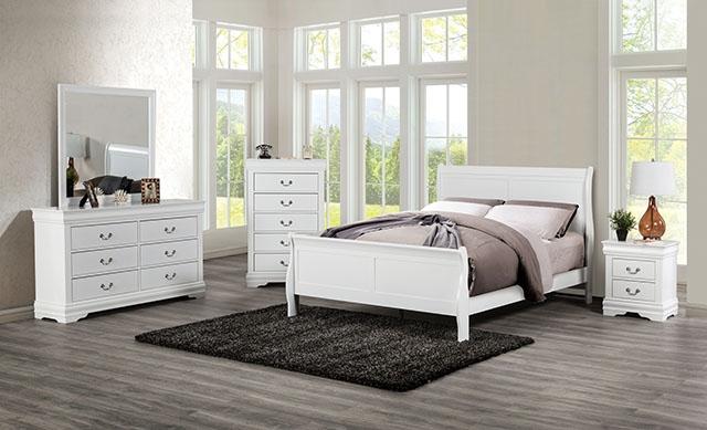 Louis Philippe Full Bed Expresso & White - 3 Bros Warehouse