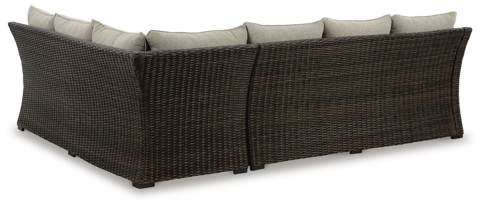 Brook Ranch Outdoor Sofa Sectional/Bench with Cushion (Set of 3) - 3 Bros Warehouse