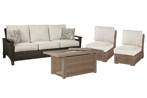 Beachcroft Outdoor Sofa, Lounge Chairs and Fire Pit - 3 Bros Warehouse