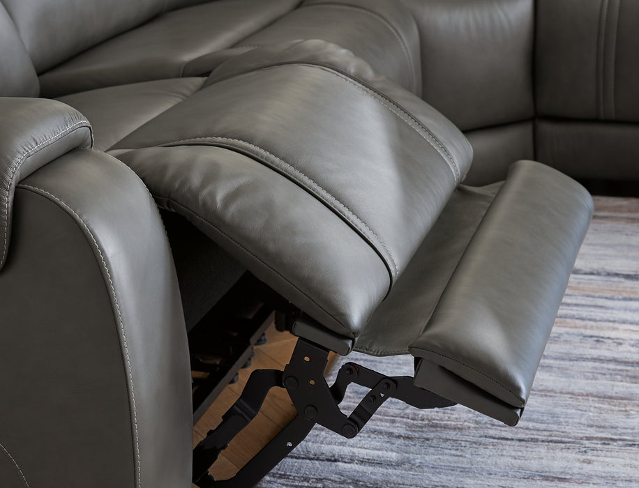5Z - Pittson Power Reclining Sectional - 3 Bros Warehouse