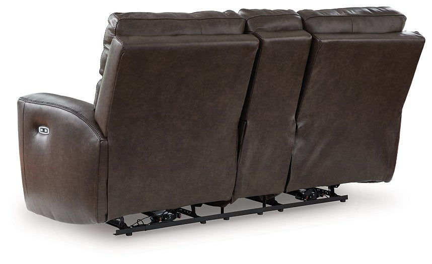 Crossplex Power Reclining Loveseat with Console - 3 Bros Warehouse