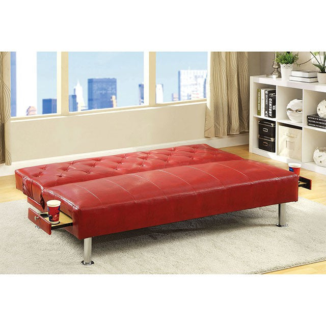 Farel Futon Sofa Red & White - 3 Bros Warehouse