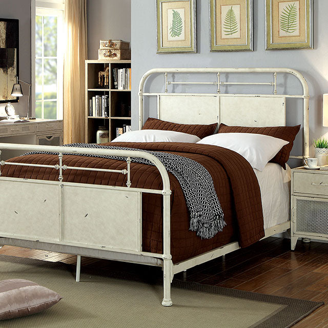 Haldus Cal.King, E.King, & Twin Bed White, Ivory, & Red - 3 Bros Warehouse
