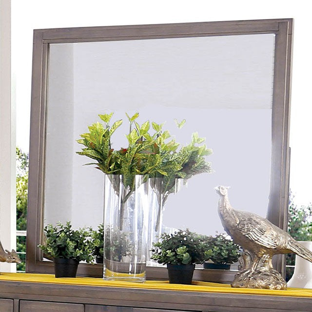 Berenice Mirror Espresso, Beige, & Brown