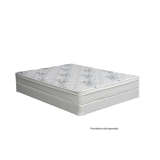 JALEN White 9" Euro Top Mattress, Queen