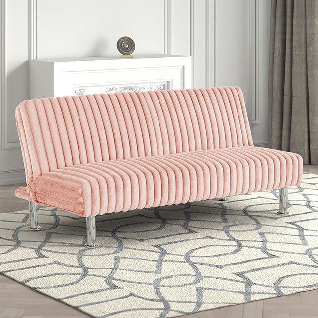 Hinwil Futon Sofa Bed Pink, Beige Grey, & Black - 3 Bros Warehouse