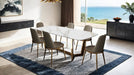 Norelli 7 Pc Dining Table Set Gold - 3 Bros Warehouse