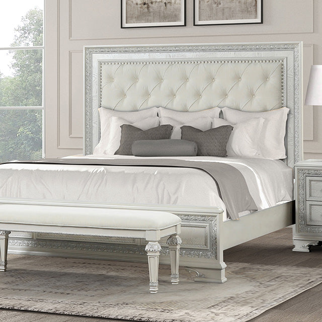 Stella Mia E.King & Queen Bed White & White - 3 Bros Warehouse