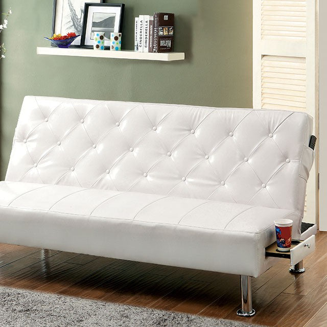 Farel Futon Sofa Red & White - 3 Bros Warehouse