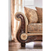 NICANOR Tan/Gold Love Seat - 3 Bros Warehouse